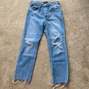 True Religion “ Starr” high rise straight crop jeans size 27.